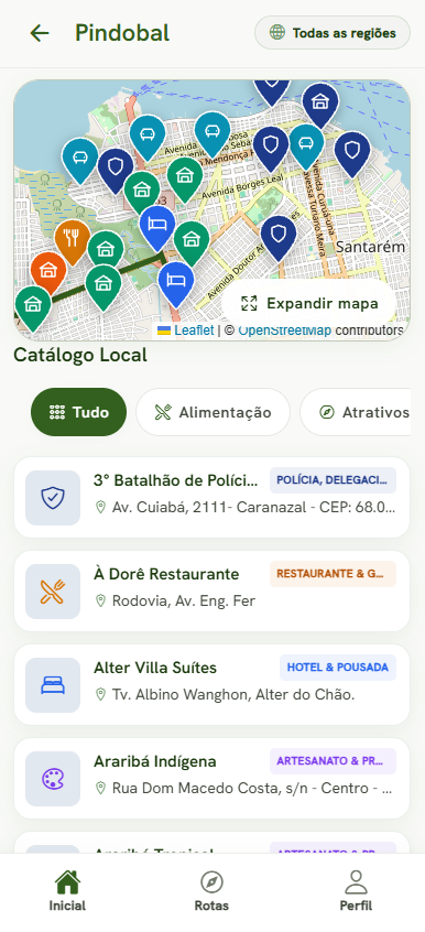 Tela do app com informações para planejar a rota